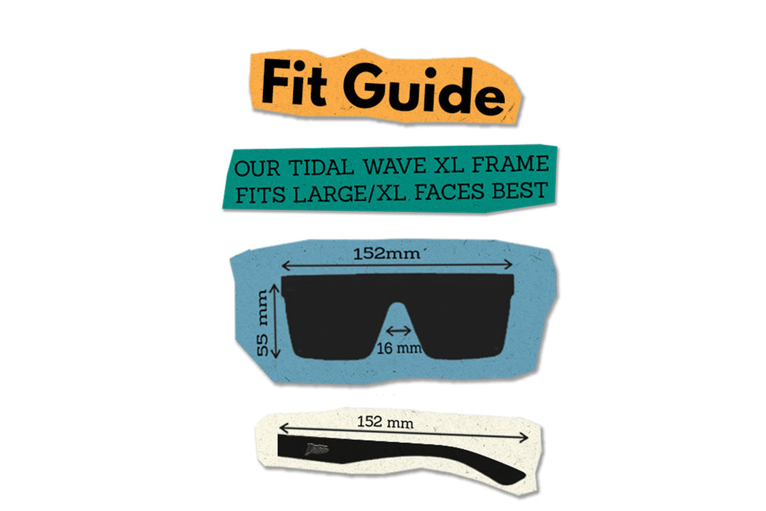 Tidal Wave XL - Matte Black - Electric Blue Lens Polarized