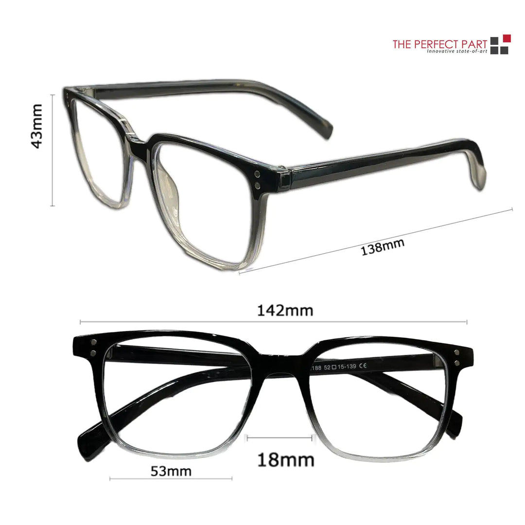 2 PK Unisex Blue Light Blocking Reading Computer Glasses