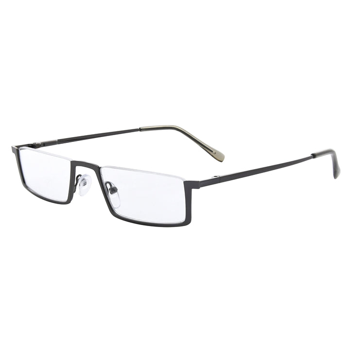 Half-Rim Metal Reading Glasses