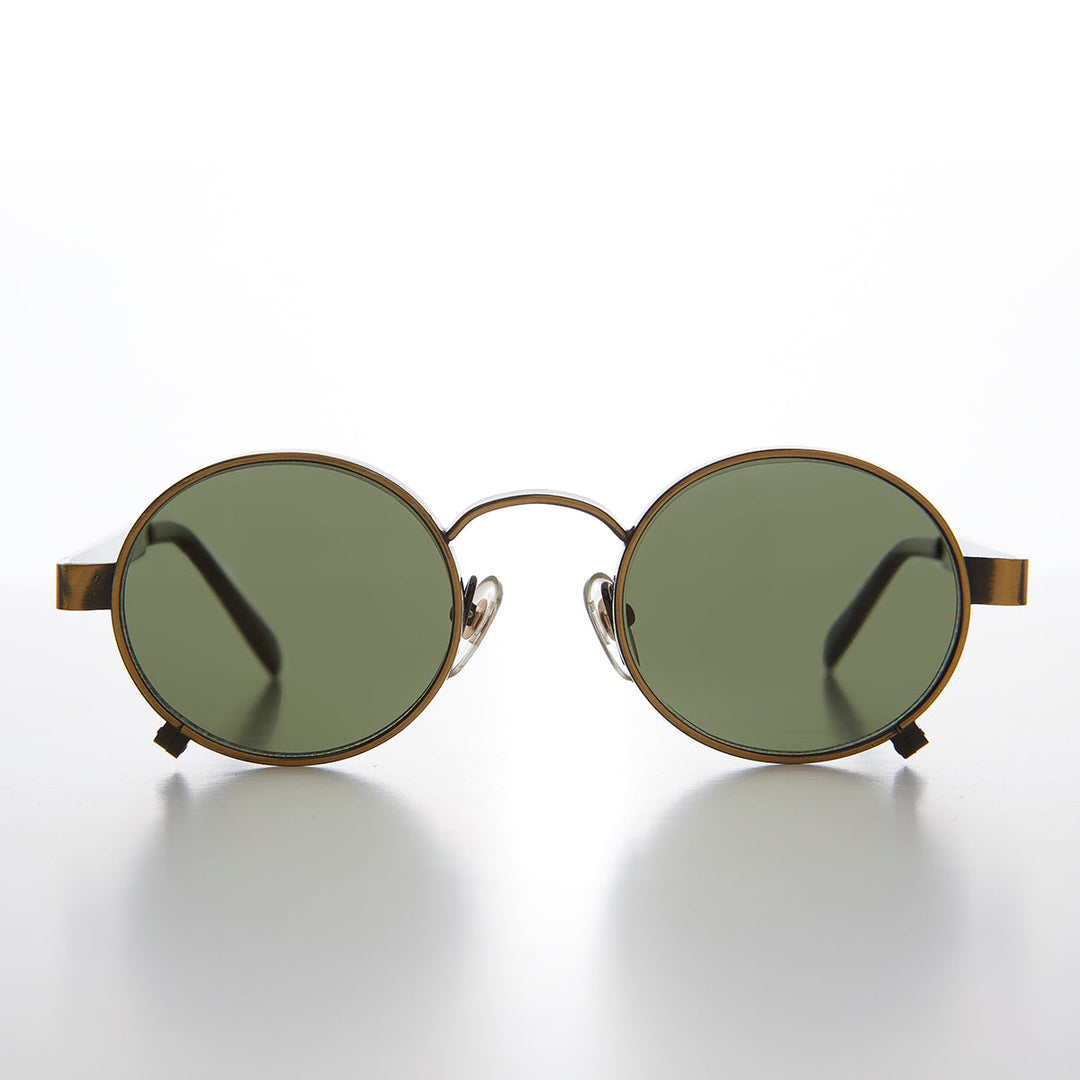 Round Steampunk Vintage Thick Rim Sunglass - Rankin