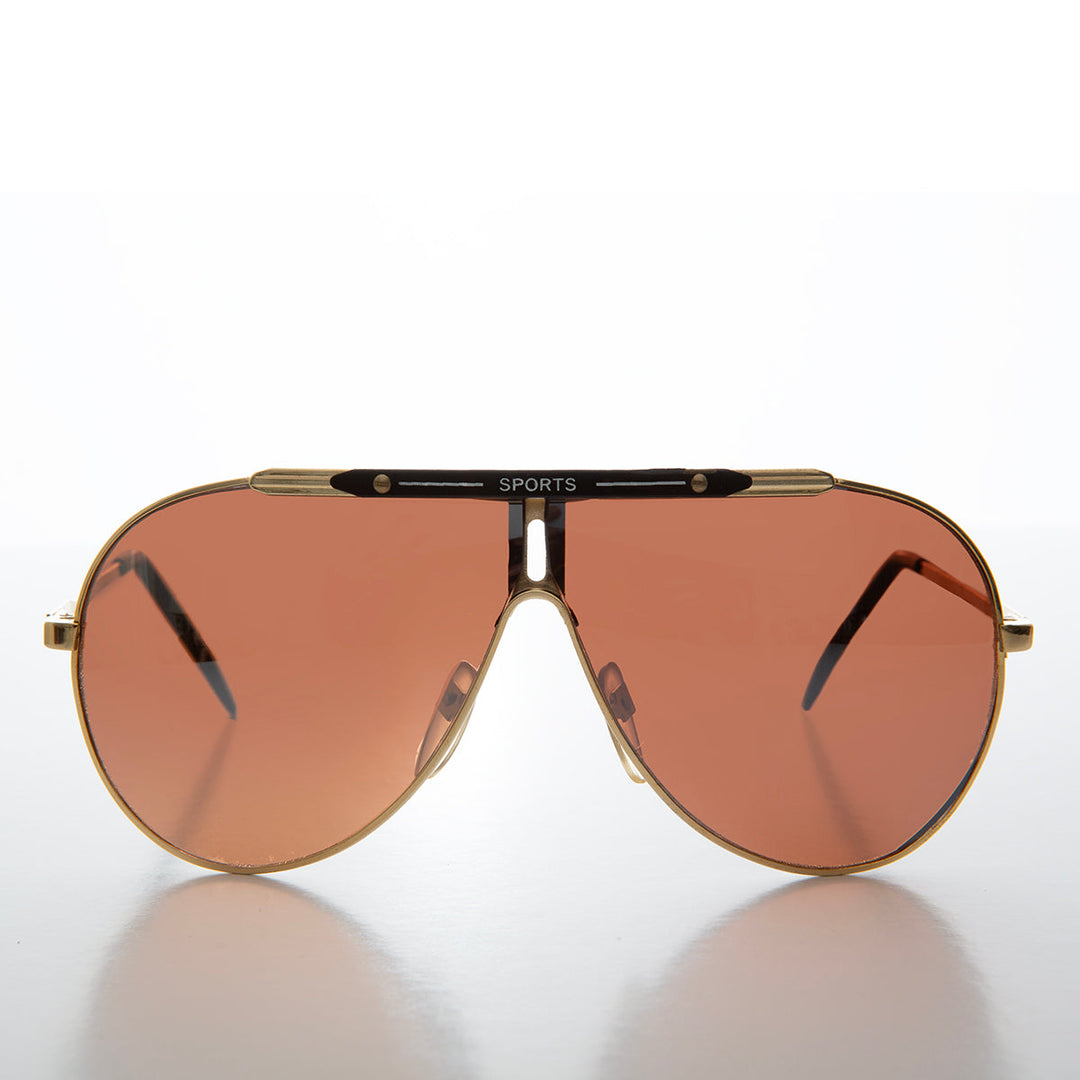 80s Iconic Sport Metal Aviator Sunglass - Rojas