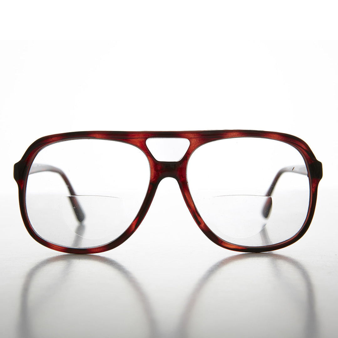 Large Bifocal Aviator Reading Glasses Black or Brown Tortoiseshell - Ross