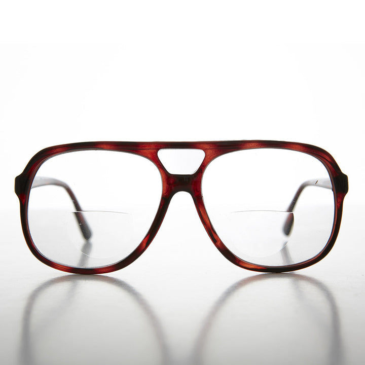 Large Bifocal Aviator Reading Glasses Black or Brown Tortoiseshell - Ross
