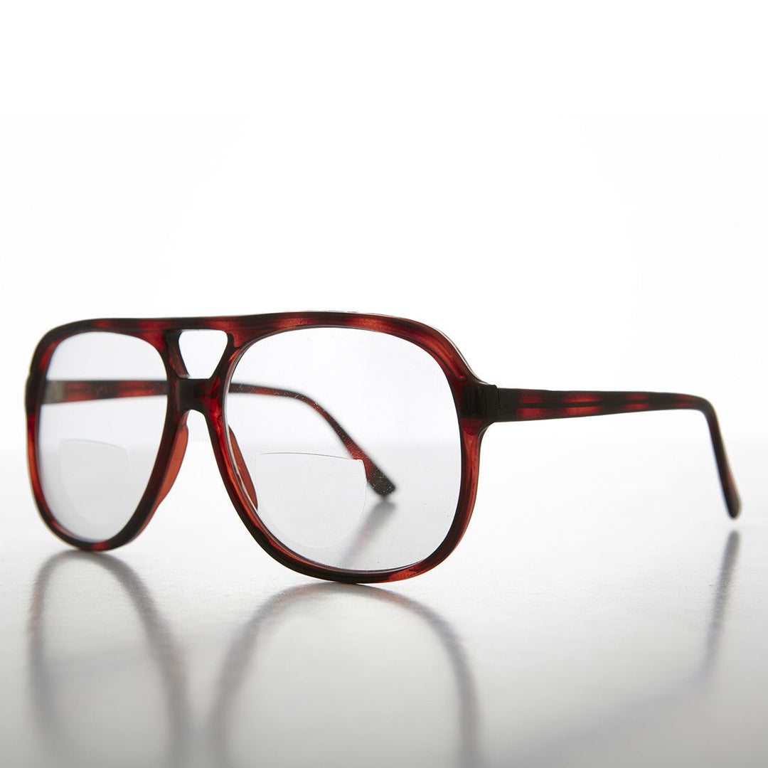 Large Bifocal Aviator Reading Glasses Black or Brown Tortoiseshell - Ross
