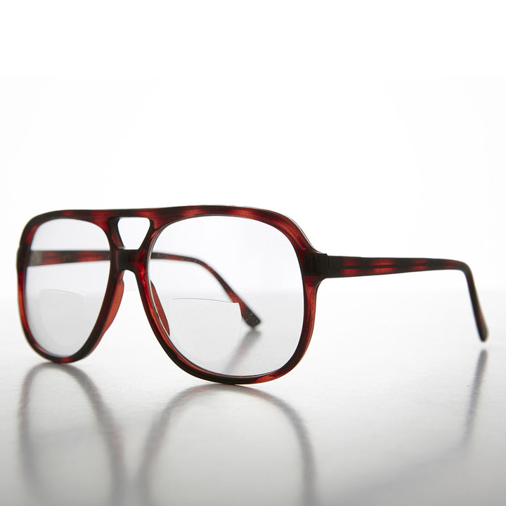Large Bifocal Aviator Reading Glasses Black or Brown Tortoiseshell - Ross