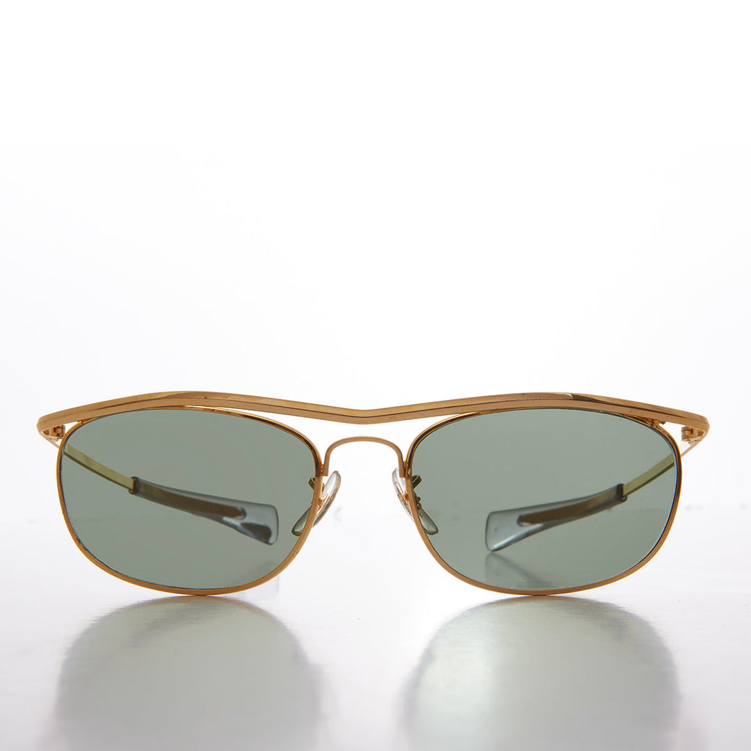 80s Metal Wrap Sunglass with Paddle Temples - Gorman