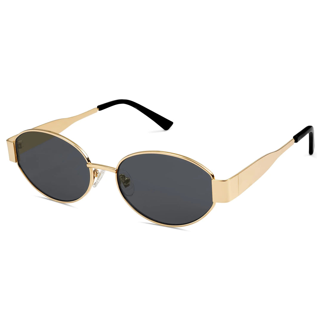 Retro Oval Sunglasses with UV400 Protection
