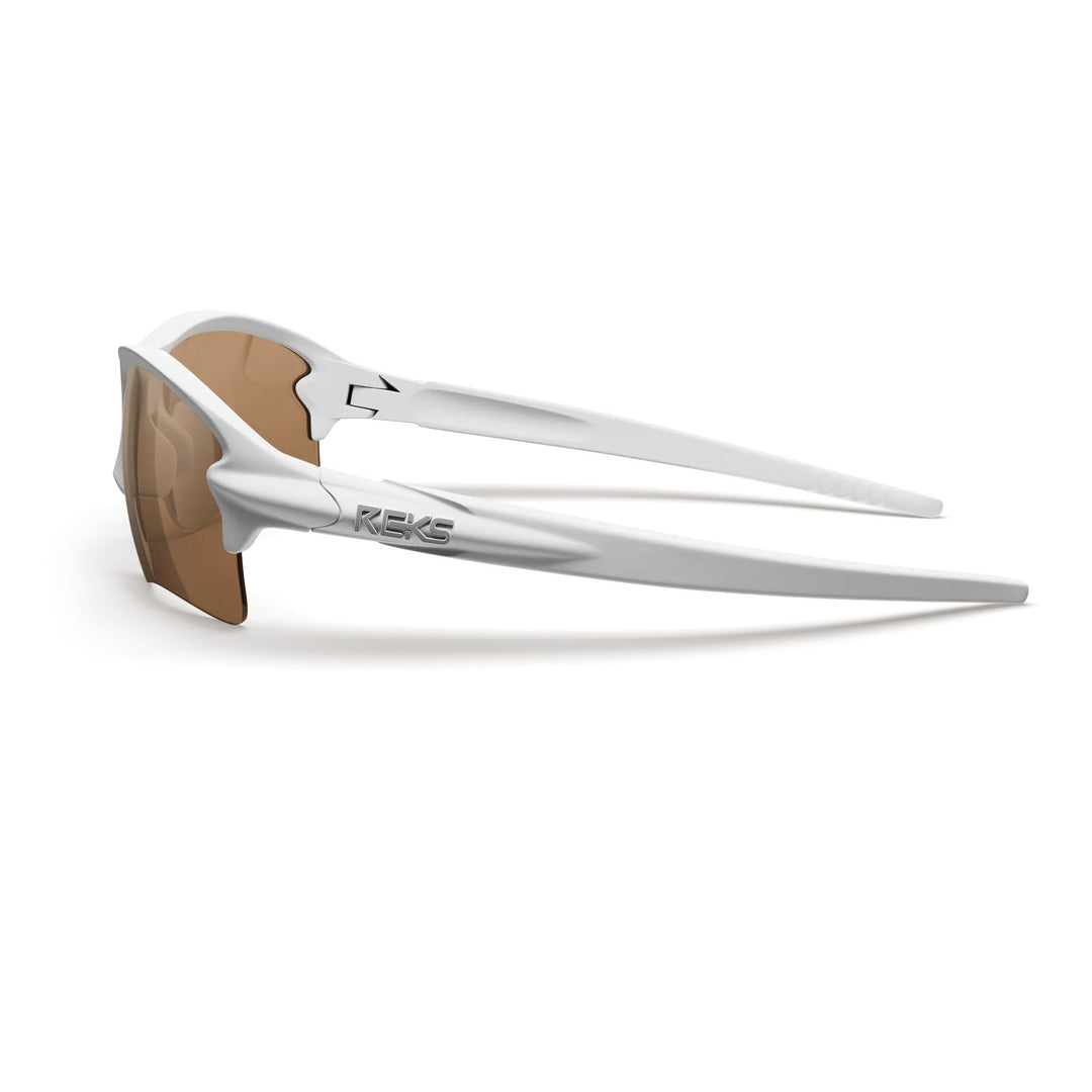 White Sling Blade Prescription Polarized Polycarbonate Sunglasses