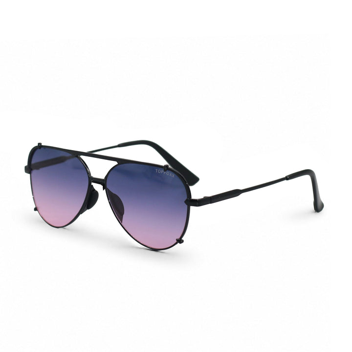 Smaller Cristina - Faded Purple & Pink - Tangle Free Round Aviator Sunglasses