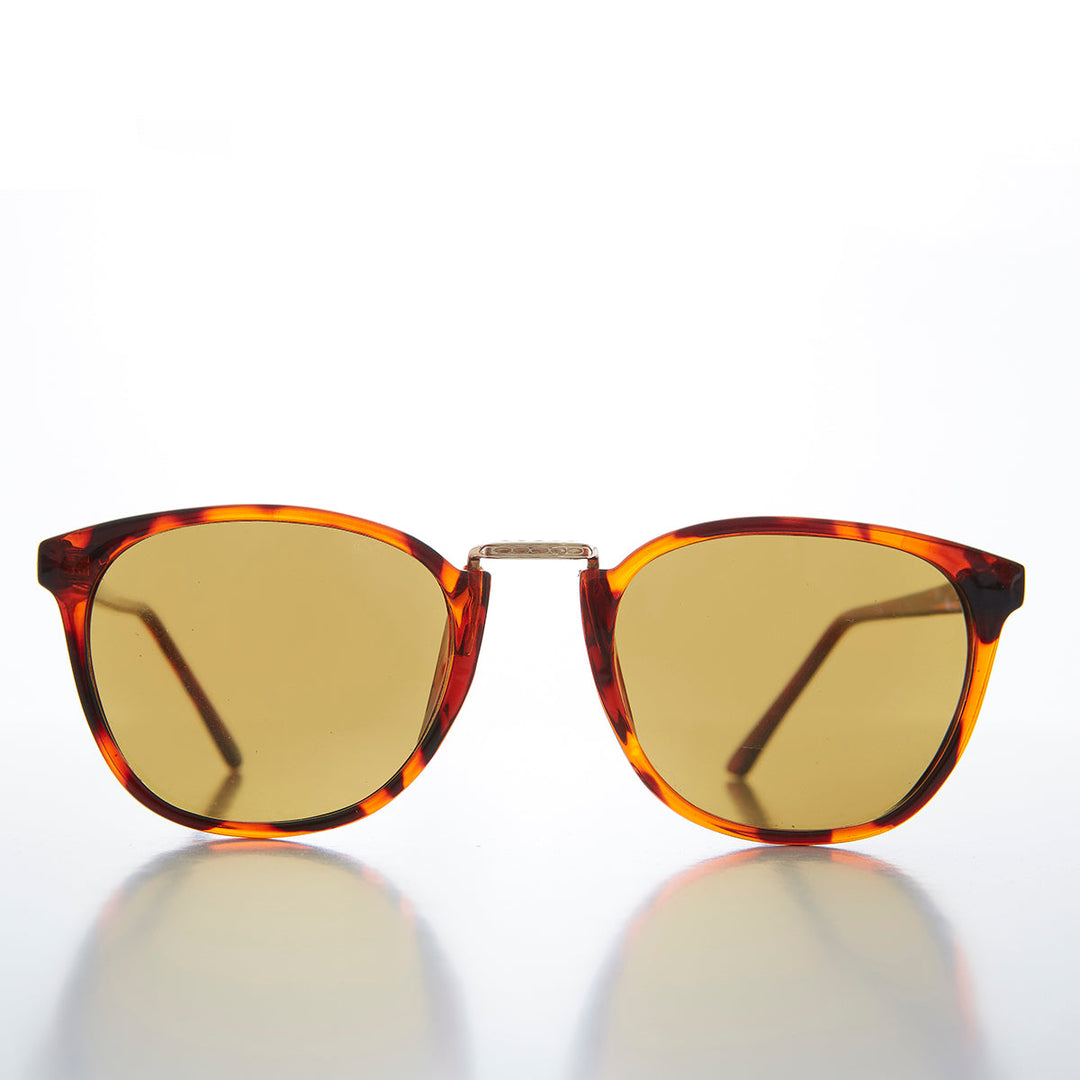 Gafas de sol vintage con borde de cuerno clásico Hipster Square - Toby