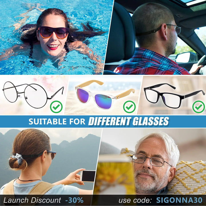 3-Pcs Adjustable Eyeglasses Strap Holder  13.5 inch
