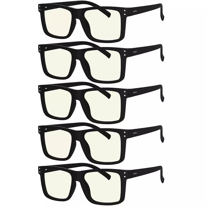 5 Pack Square Large Blue Light Filter Readers UV2142