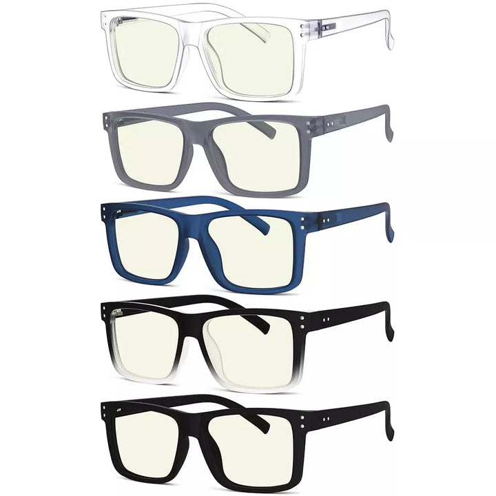 5 Pack Square Large Blue Light Filter Readers UV2142