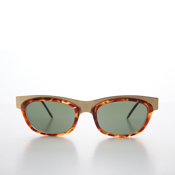 Cat Eye Browline Rectangular Vintage Women's Sunglass - Valentini