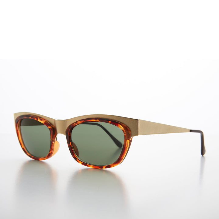 Cat Eye Browline Rectangular Vintage Women's Sunglass - Valentini
