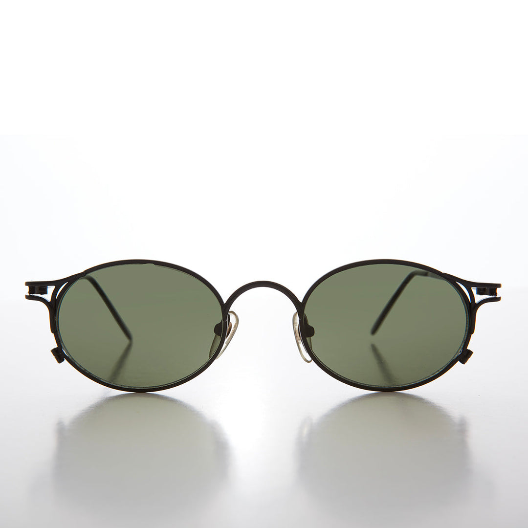 Metal Oval 90s Vintage Sunglasses - Webb