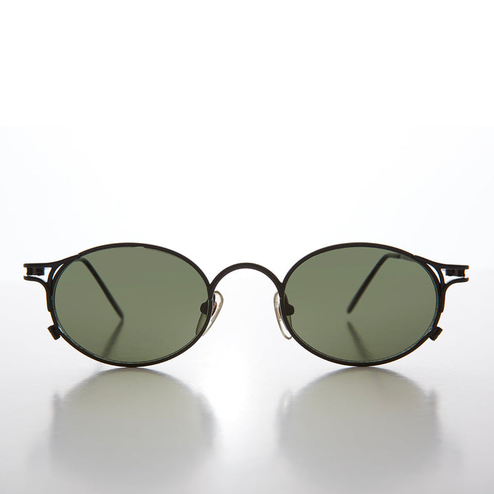 Metal Oval 90s Vintage Sunglasses - Webb