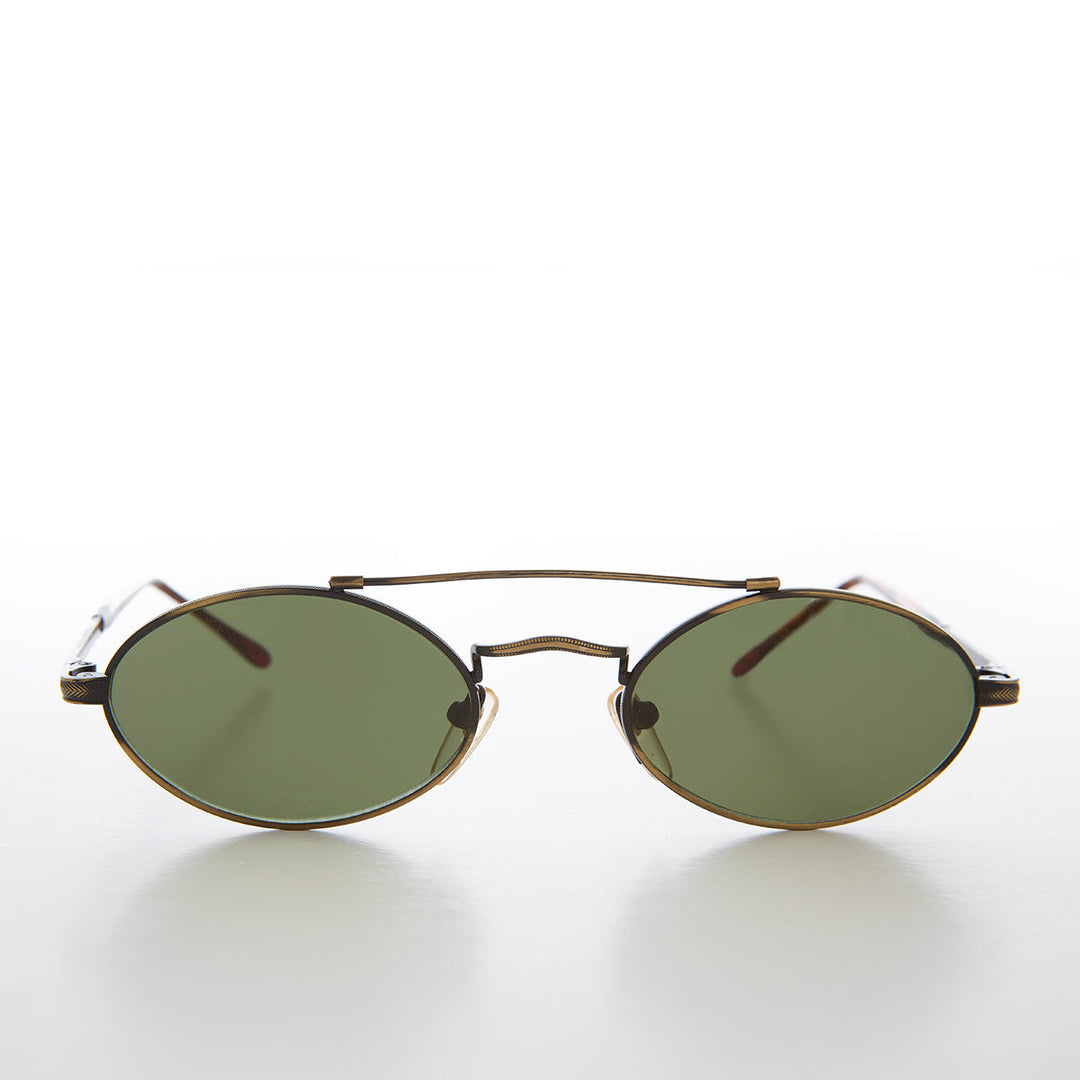 Gothic Oval Steampunk Vintage Sunglasses - Wink
