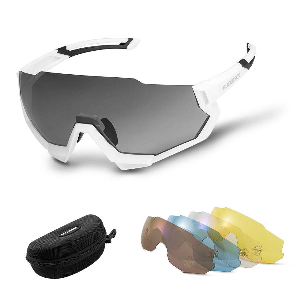 ROCKBROS Polarized Sports Sunglasses with 4 Interchangeable Lens