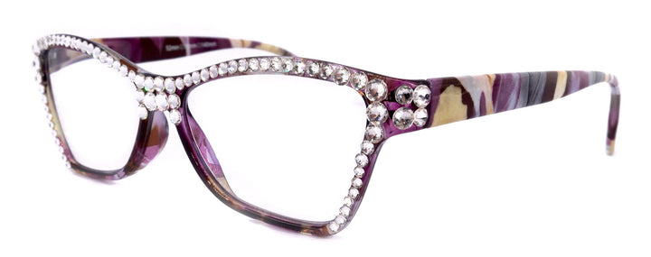 Avian Bling Women's Reading Glasses w Genuine European Crystals