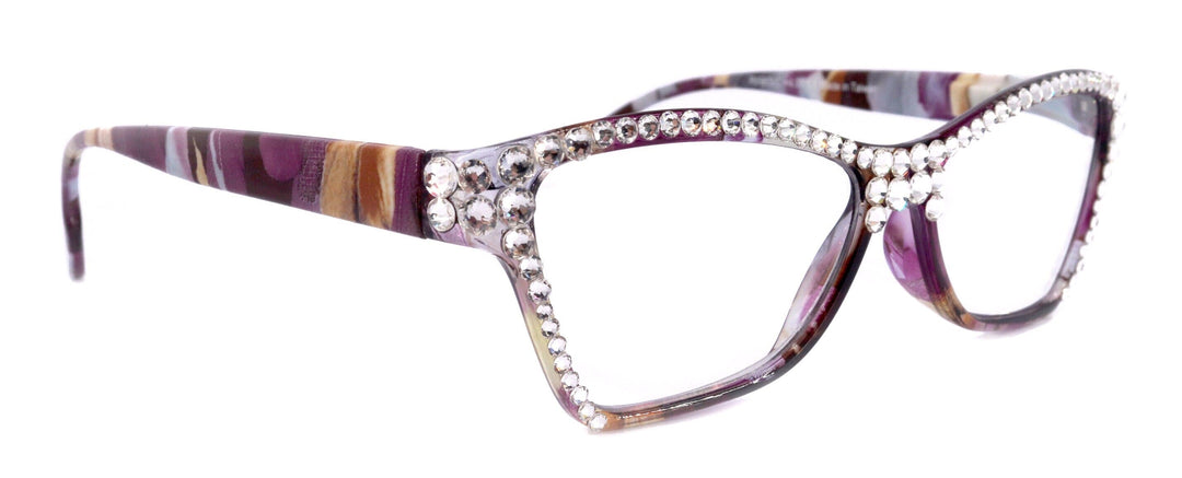 Avian Bling Women's Reading Glasses w Genuine European Crystals