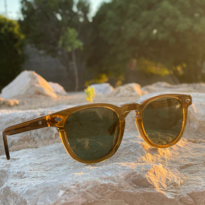 Gafas de sol cuadradas polarizadas ámbar - Benson