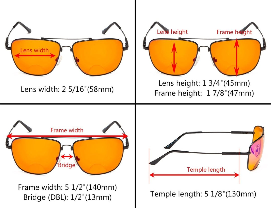 Bifocal Blue Light Blocking Reading Glasses DSSG1801