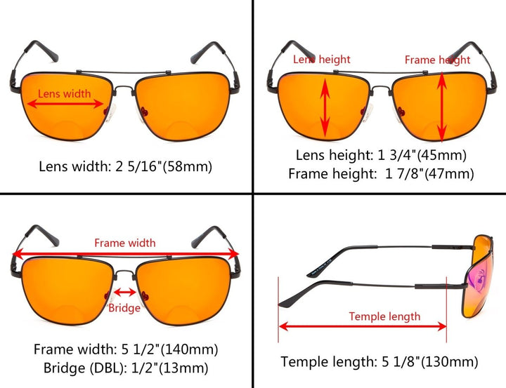 Bifocal Blue Light Blocking Reading Glasses DSSG1801