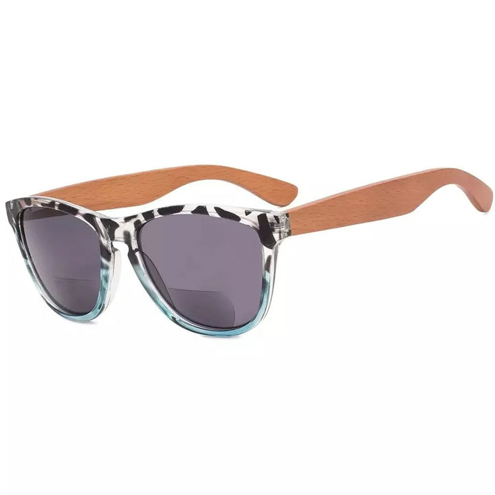 Bifocal Sunglasses with Wood Temples for Women SGH001-6