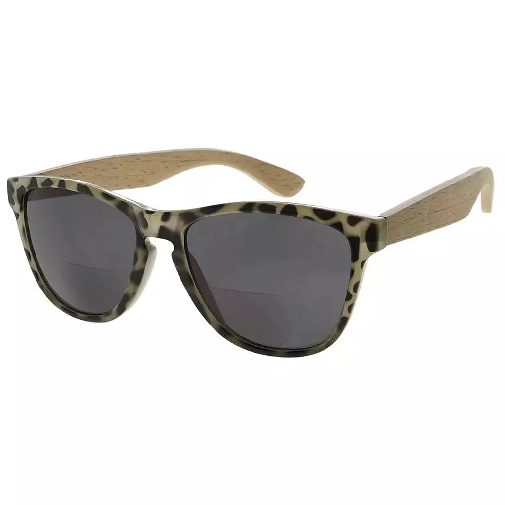 Bifocal Sunglasses with Wood Temples for Women SGH001-6