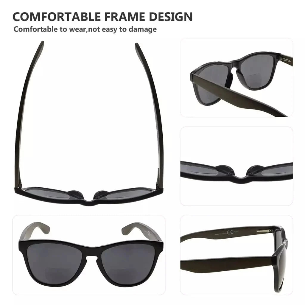 Bifocal Sunglasses with Wood Temples for Women SGH001-6