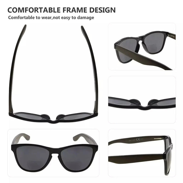 Bifocal Sunglasses with Wood Temples for Women SGH001-6