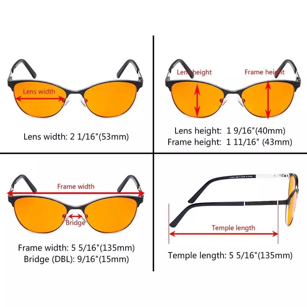 Blue Blocker Computer Glasses Cat-eye Eyewear LX19011-BB98
