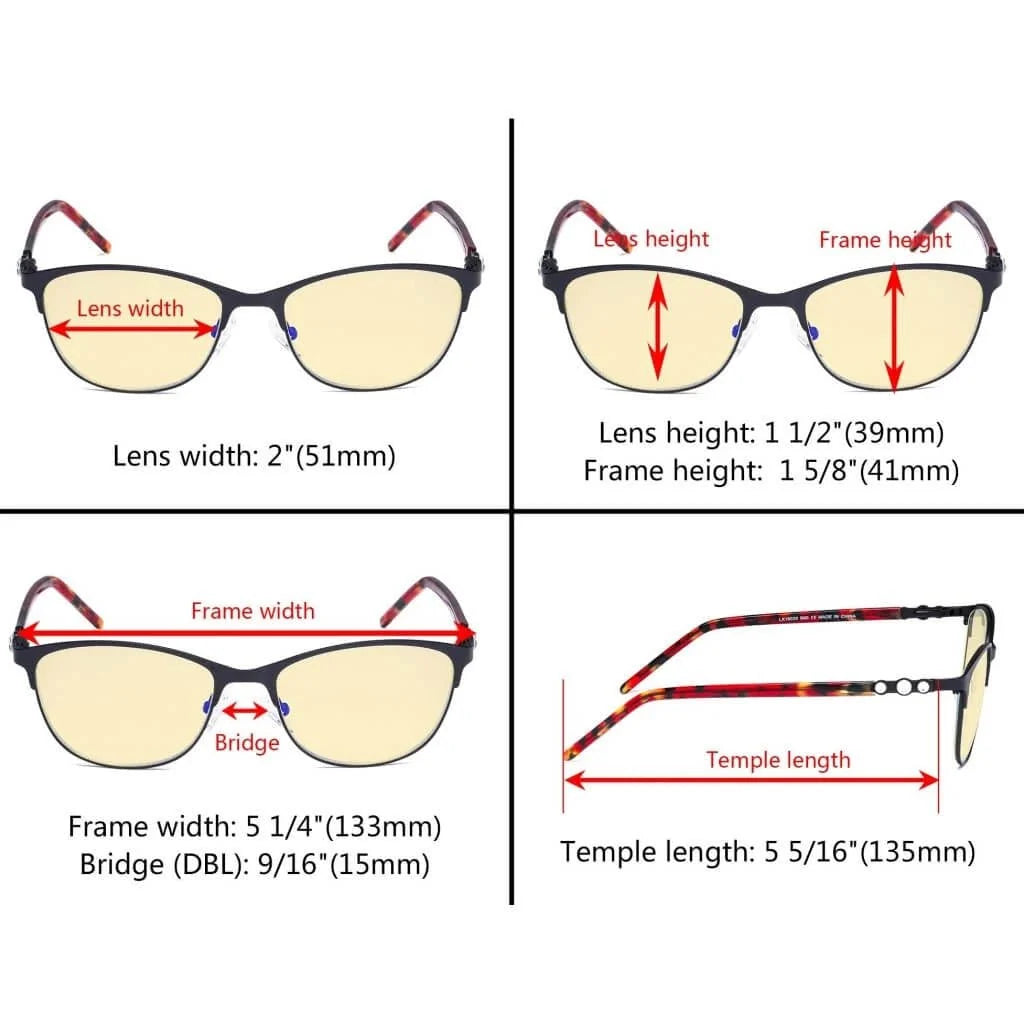 Blue Light Blocking Eyeglasses Crystal LX19020-BB60