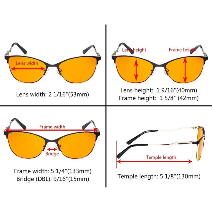 Blue Light Blocking Eyeglasses with Crystals LX19014-BB98