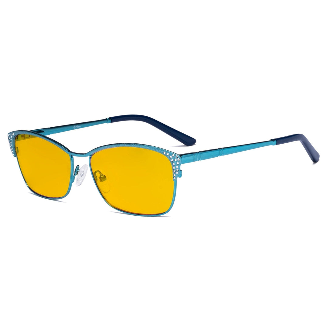 Blue Light Blocking Eyeglasses with Crystals HP17001