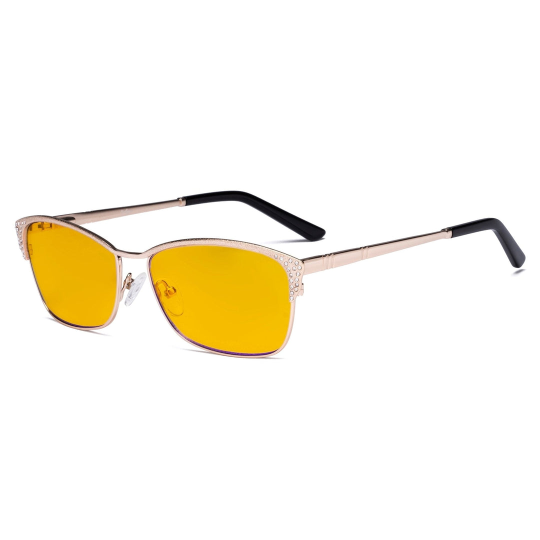 Blue Light Blocking Eyeglasses with Crystals HP17001