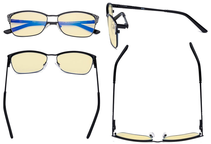 Blue Light Blocking Eyeglasses with Crystals TM17001