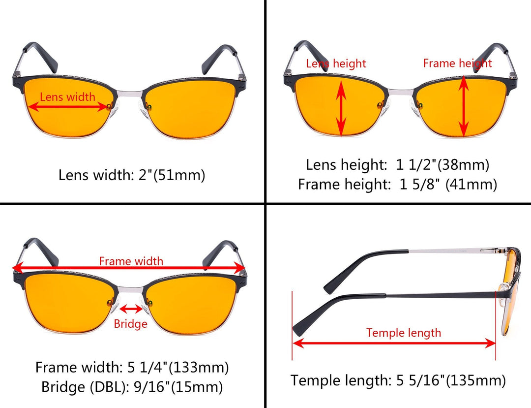 Blue Light Blocking Eyeglasses Nighttime Eyewear LX19017-BB98