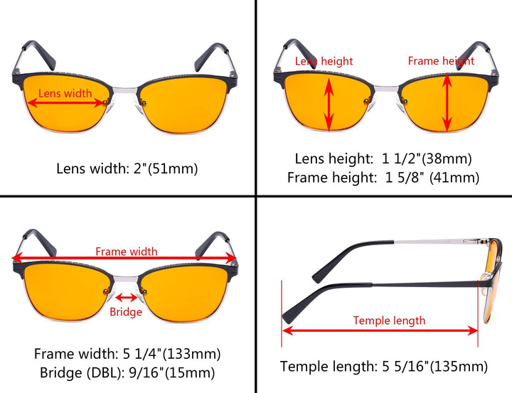 Blue Light Blocking Eyeglasses Nighttime Eyewear LX19017-BB98