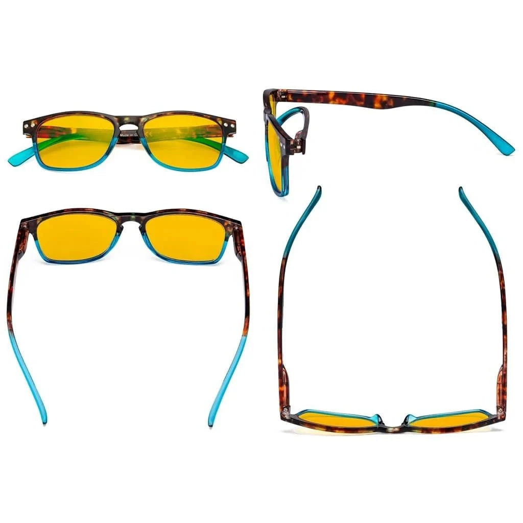 Blue Light Blocking Reading Glasses Tortoise Temples HP046D