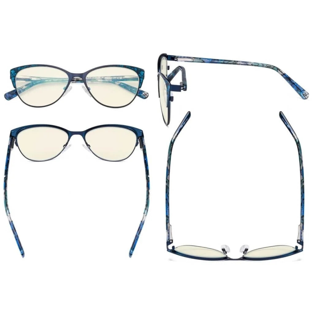 Blue Light Filter Glasses Cat-eye Eyewear LX19044-BB40