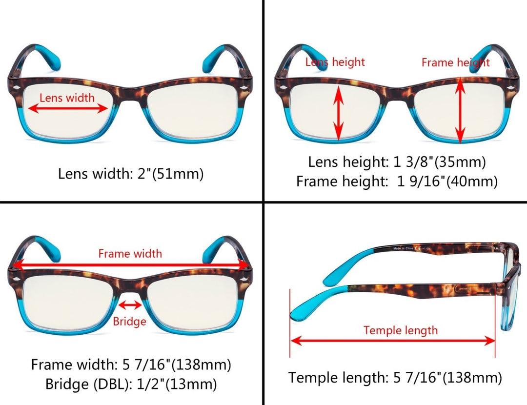 Blue Light Filter Reading Glasses UVR075D