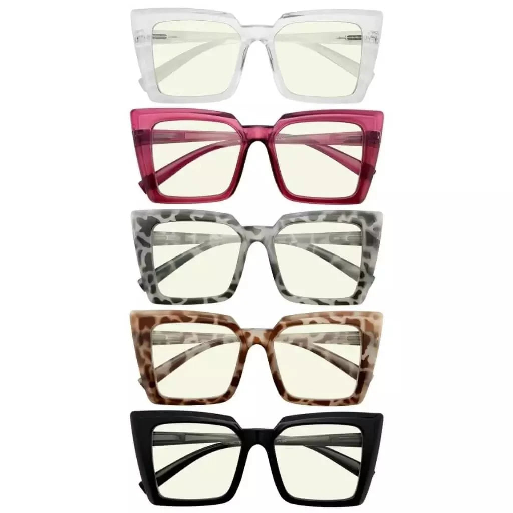 Blue Light Spectacles 5 Pack Oversized Reading Glasses UV2141