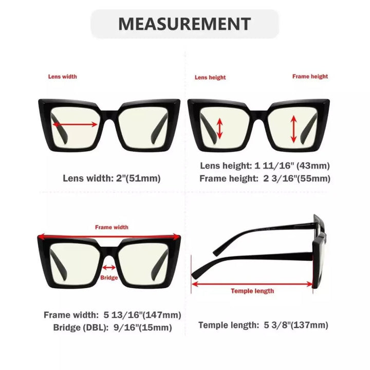 Blue Light Spectacles 5 Pack Oversized Reading Glasses UV2141