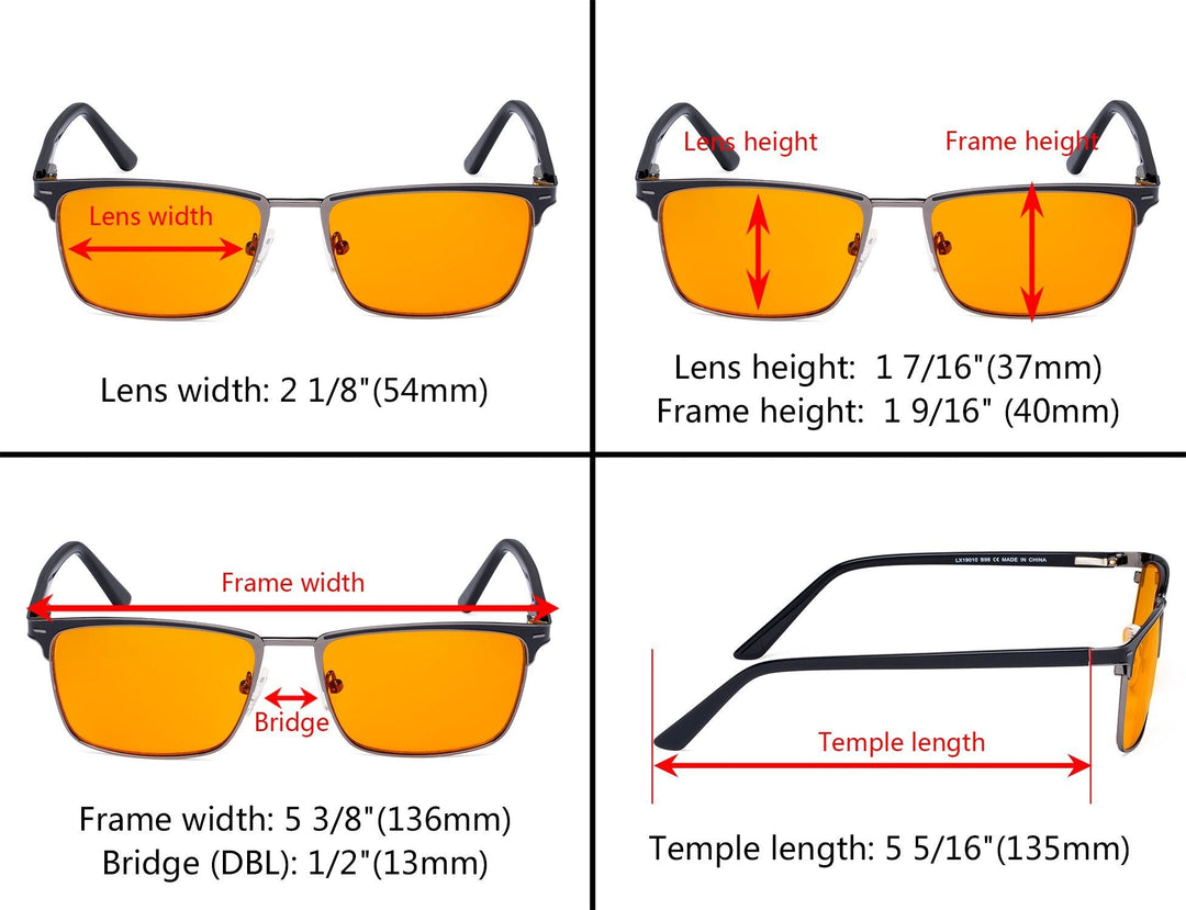 Blue Light Blocking Eyeglasses Better Sleep Glasses LX19010-BB98