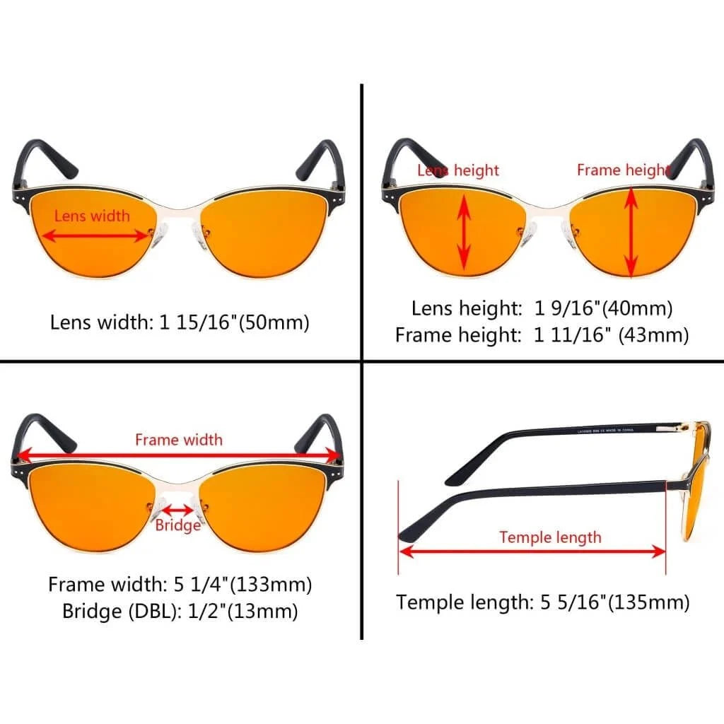 Bluelight Glassess Vintage Style Cat-eye Eyeglasses LX19009-BB98