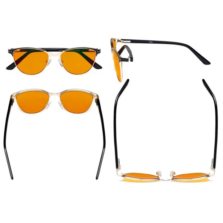 Bluelight Glassess Vintage Style Cat-eye Eyeglasses LX19009-BB98