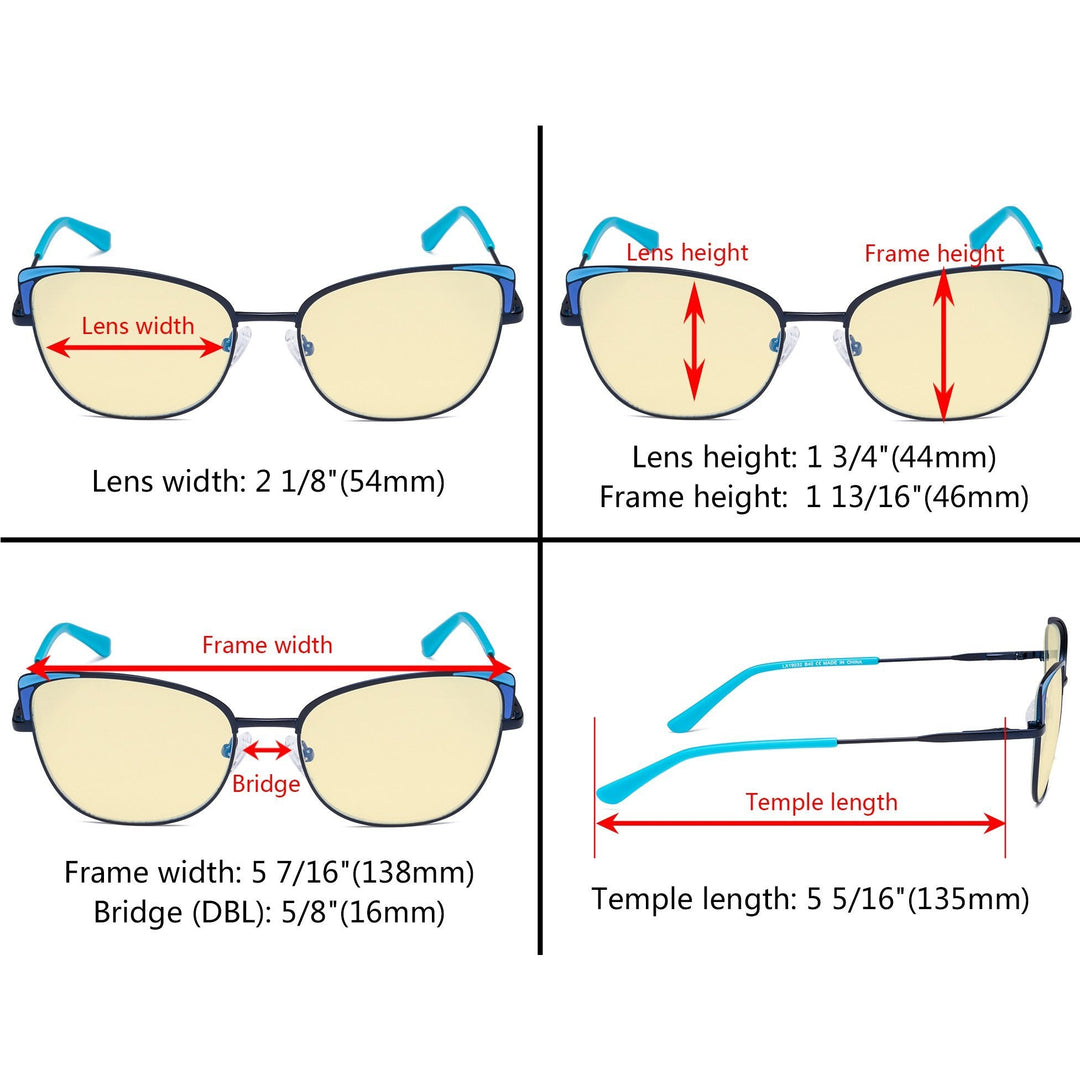 Stylish Classic Blue Light Filter Eyeglasses LX19032-BB40