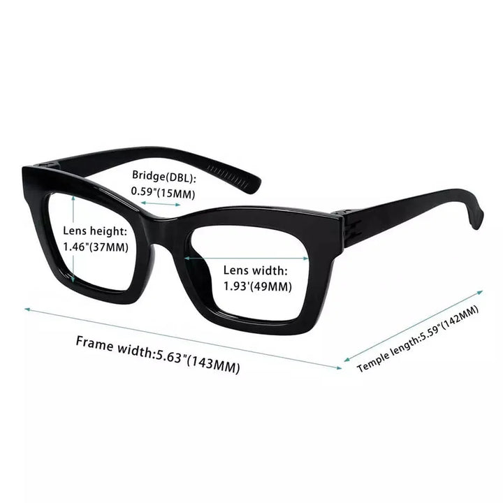 Cat Eye 30% Blue Light Blocking Metalless Screwless Glasses